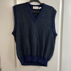 Murano Made in Italy Navy V-Neck Men's Sweater Vest
